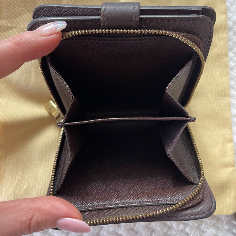 Louis Vuitton Damier Ebene Pattern Compact Zippé Wallet vintage - Picture 4 of 11
